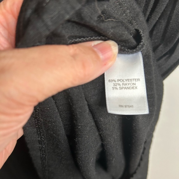 J. Jill Women’s Size XL Long Sleeve Pleated Dress Midi Length Black New 6350 - Picture 6 of 8